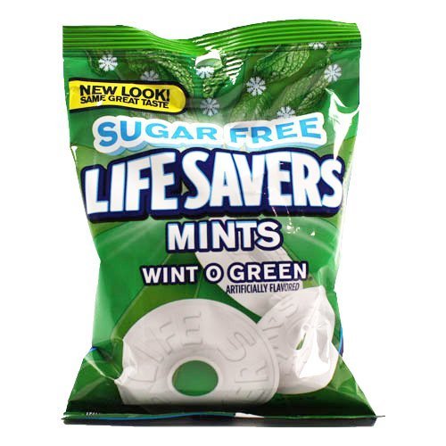 Life Savers Lifesavers Wint-O-Grün Hard Candy, Zuckerfrei, M5 von Life Savers