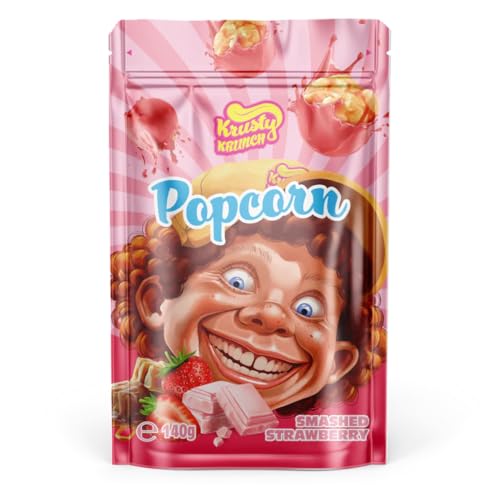 KRUSTY KRUNCH Popcorn mit Geschmack I süßer Snack 140g (140g, Smashed Strawberry) von Lifeofvape