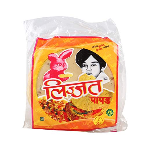 Lijjat - 200g Schwarzer Pfeffer Urid Papadum von Lijjat