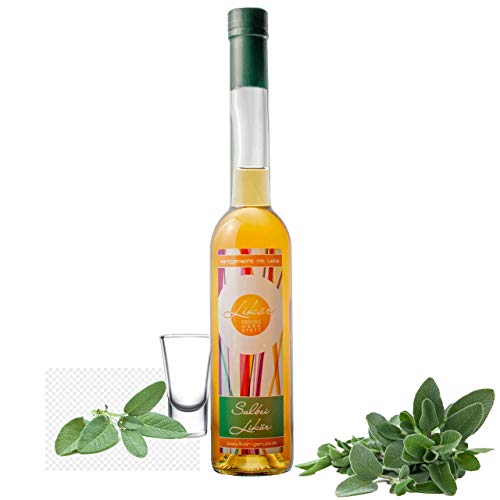 Premium Salbeilikör 350ml 26,50% vol. | Aromatisches Likör mit Salbei | Likör mit Salbeiblätter | Ideal als Geschenk für Likör Liebhaber | Partylikör Partyshot | | Sage Liqueur von Likör-Genusswerkstatt