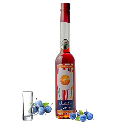 Premium Schlehenlikör 350ml 17,60% vol. | Aromatischer Frucht Schlehenlikör, Schlehenschnaps | Ideal als Geschenk für Likör Liebhaber | Partylikör Partyshot | Sloe Liqueur von Likör-Genusswerkstatt