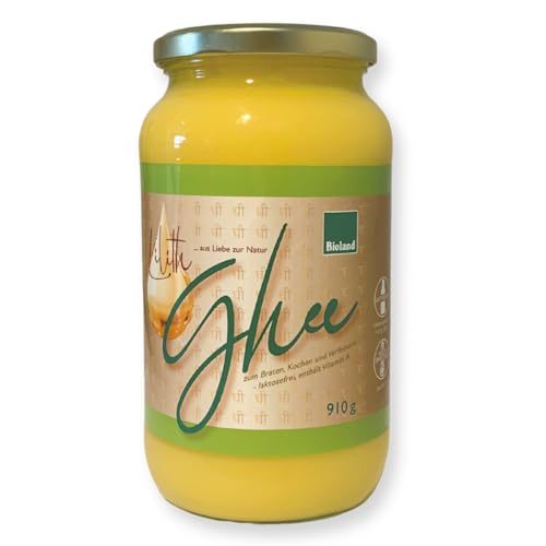 Lilith Bio Ghee (910g) Bio Butter Ghee aus Deutscher Bio Butter für die Ayurveda Küche von Lilith