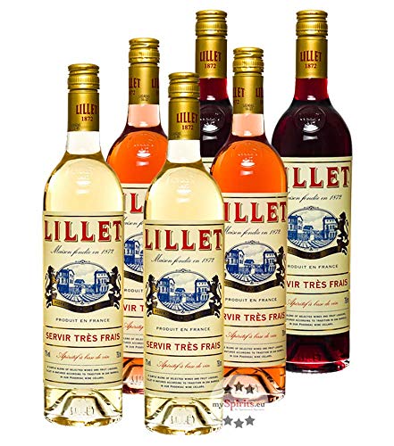 Lillet 6er Mischpaket je 2 x Lillet Blanc, Rouge, Rose / 17% Vol. / 6 x 0,75 Liter-Flasche von Lillet