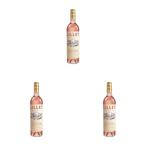 Lillet Rosé – Französischer Weinaperitif mit fruchtig-frischem Geschmack – 1 x 0,75 l, Cabernet Sauvignon (Packung mit 3) von Lillet