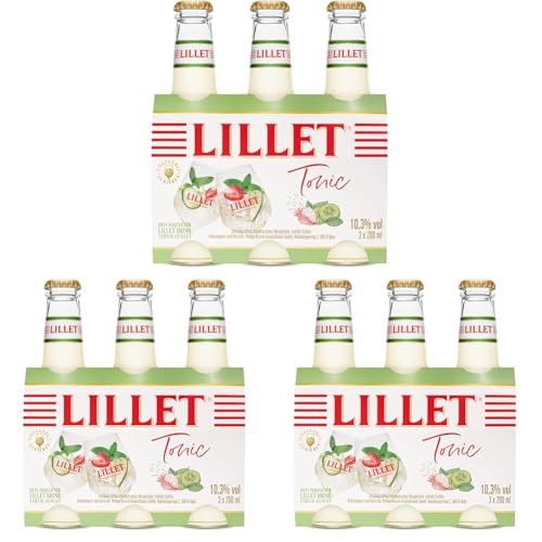 Lillet Tonic Mixgetränk, Gurke und Minze, 3 x 200 ml (Packung mit 3) von Lillet