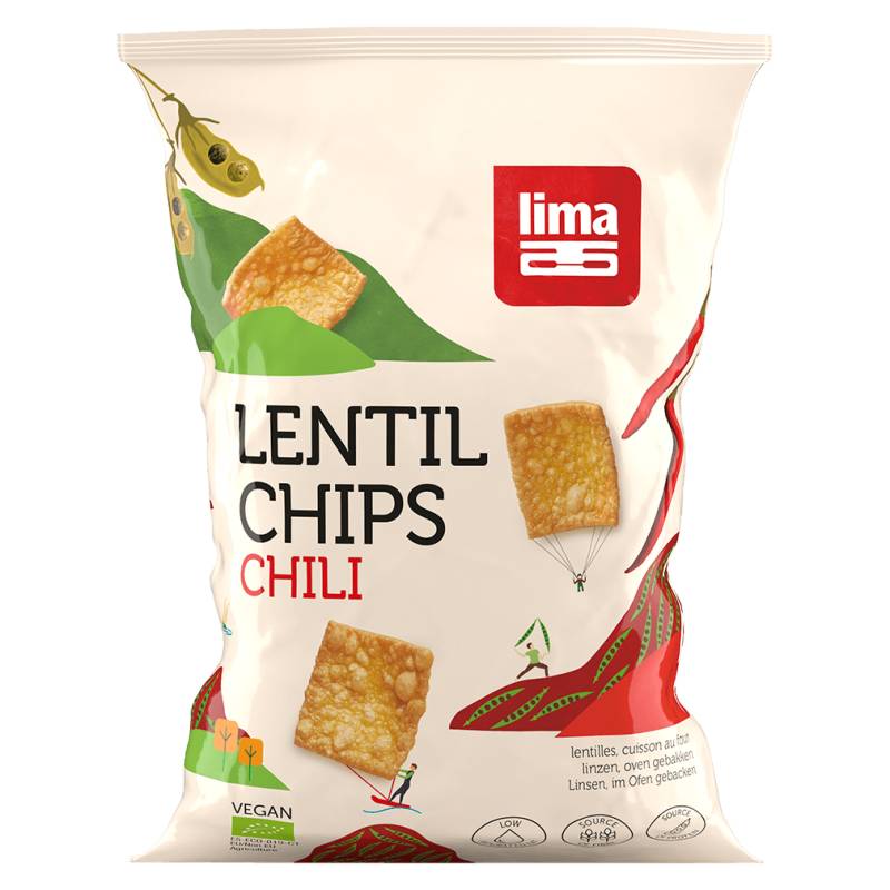 Bio Lentil Chips Chili MHD 09.09.24 von Lima