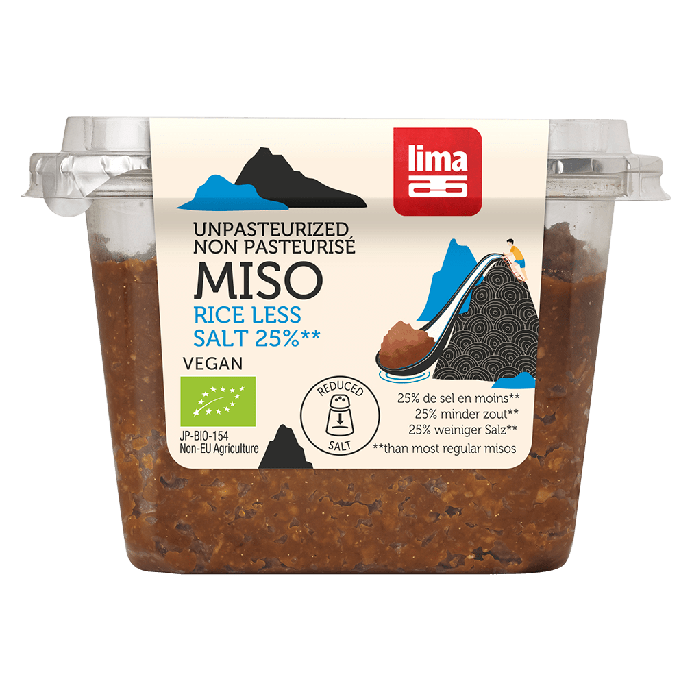 Bio Miso 25% weniger Salz unpasteurisiert von Lima