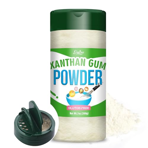 Xanthan Gum Pulver 200g - 100% Reines Lebensmittelqualität Xanthan für Glutenfreies Backen, Organisches Verdickungsmittel für die Herstellung von Eis, Kuchen, Saucen, Suppen, Süßigkeiten, Kochen von Limino