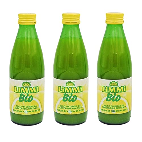 Limmi 3 x reines Bio-Zitronensaft – Flasche 250 ml von Limmi