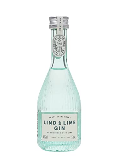 Lind & Lime Gin Mini | Nachhaltiger Gin aus Schottland | aus biologisch angebauten Zutaten | 7 Botanicals | Destilliert mit 100% grüner Energie | 50 ml| 44% Vol. von Lind and Lime