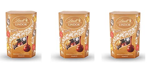 3x Lindt Lindor Box Assortito Pralinen mit milch / weiße / dunkle Schokolade 200g von Lindor