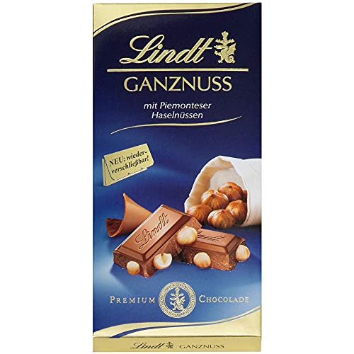 Lindt Haselnuss Alpenmilch Schokoriegel (100g) Importiert "Ganznuss" von Lindt Europe