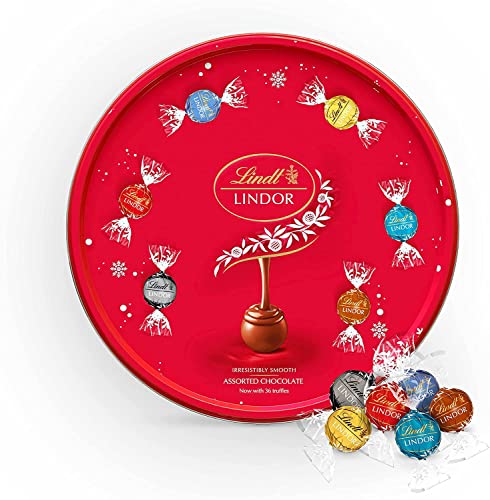 Lindt Lindor Schokoladenkugeln mit glatter schmelzender Füllung, 450 g, Rot von Lindt Lindor