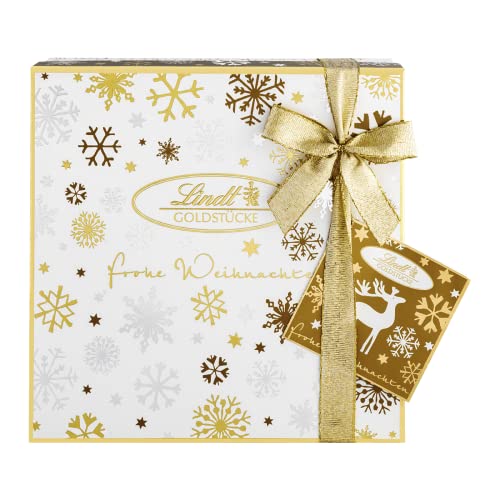 Lindt Schokolade Goldstücke Pralinés | 250 g | 13 Pralinen aus feinster Vollmilchschokolade, zum Teil alkoholhaltig | Schokoladen-Geschenk zu Weihnachten | Pralinen-Geschenk von Lindt & Sprüngli