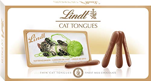 Lindt Schokolade Katzenzungen | 1 x 106 g | Feinste Vollmilchschokolade in einzigartiger Katzenzungenform für ein zartschmelzendes Geschmackserlebnis | Schokoladengeschenk von Lindt & Sprüngli