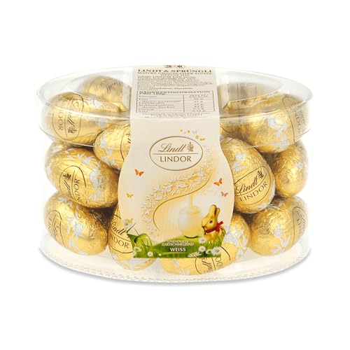 Lindt Schokolade LINDOR Eier Weiß | 450 g | LINDOR Eier Weiß mit zartschmelzender Füllung | Oster Schokolade | Schokoladengeschenk | Ostereier | Schokoeier von Lindt & Sprüngli