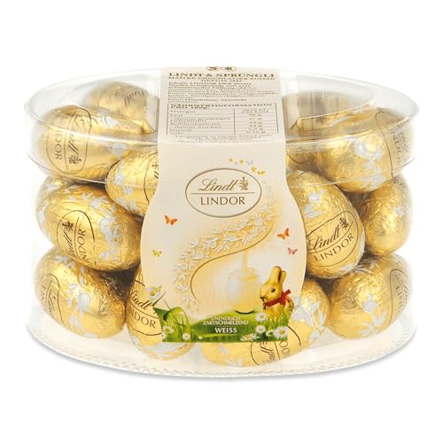 Lindt Schokolade LINDOR Eier Weiß | 450 g | LINDOR Eier Weiß mit zartschmelzender Füllung | Oster Schokolade | Schokoladengeschenk | Ostereier | Schokoeier von Lindt & Sprüngli