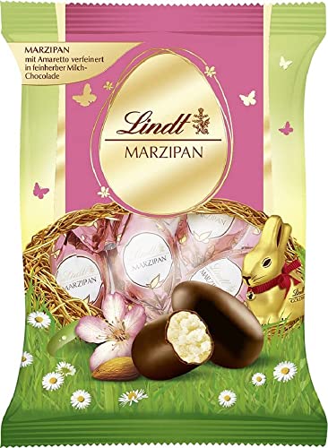 Lindt Schokolade Marzipan-Eier mit Amaretto | 85 g | Marzipan mit Amaretto verfeinert in feinherber Milchschokolade | Oster Schokolade | Schokoladengeschenk zu Ostern | Ostereier | Schokoeier von Lindt & Sprüngli