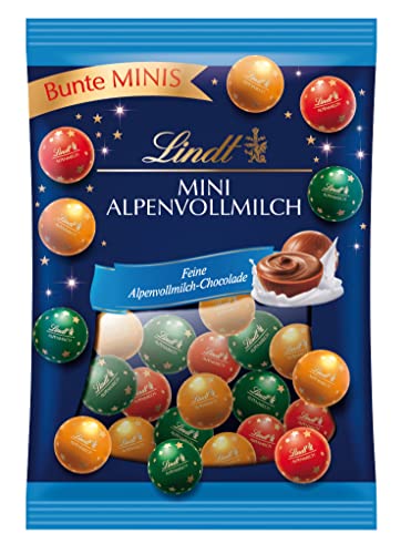 Lindt Schokolade Mini Alpenvollmilch Kugeln , 3 x 100 g , Feine Alpenvollmilch Schokoladen Mini Kugeln , Schokoladen-Geschenk zu Weihnachten , Weihnachtsschokolade von Lindt & Sprüngli