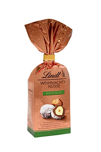 Lindt Schokolade Weihnachts Nüsse Haselnuss , 3 x 100 g , Karamellisierte Haselnüsse in Gianduja Milchschokolade und Vollmilchschokolade mit einem Hauch von Zimt und Koriander , Schokoladengeschenk von Lindt & Sprüngli