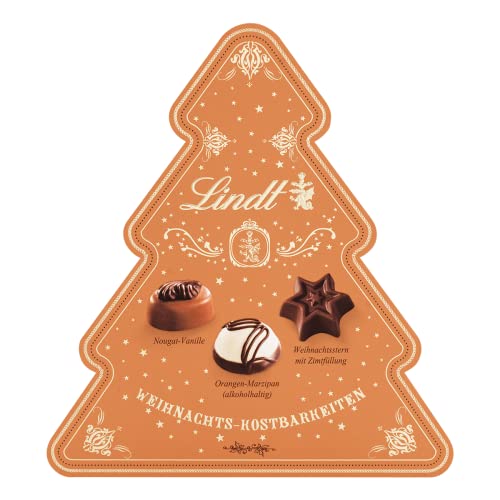 Lindt Schokolade Weihnachts-Pralinés im Tannenbaum , 100 g Pralinen, Schokolade zu Weihnachten , Pralinen-Geschenk (1er Pack) von Lindt & Sprüngli