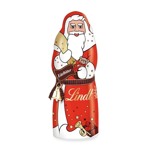 Lindt Schokolade Weihnachtsmann Edelbitter | 125g | Weihnachtsmann aus feinster Edelbitter Schokolade | Weihnachtsmann | Schokoladen-Geschenk zu Weihnachten | Weihnachtsschokolade von Lindt & Sprüngli