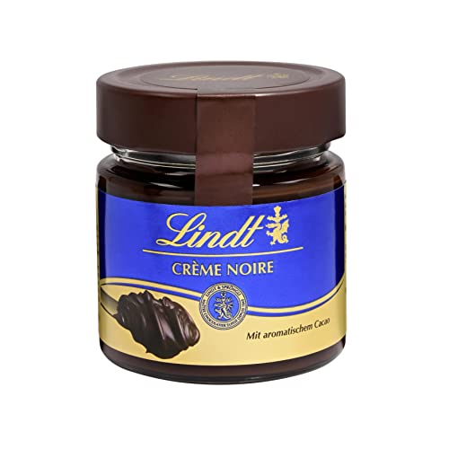 Lindt & Sprüngli Crème Noir, Kakaocreme, Schokoladen Brotaufstrich, dunkle Lindt Chocolade, glutenfrei, 4er Pack (4 x 220 g) von Lindt & Sprüngli