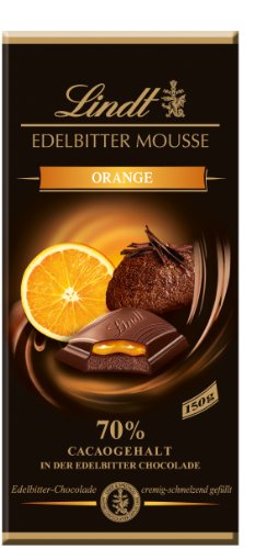 Lindt & Sprüngli Edelbitter Mousse Orange, 3er Pack (3 x 150 g) von Lindt & Sprüngli