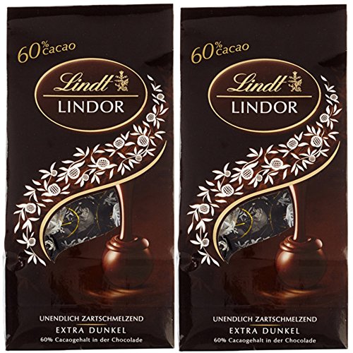 Lindt & Sprüngli Lindor Kugel Beutel Dark 60%, 2er Pack (2 x 136 g) von Lindt & Sprüngli