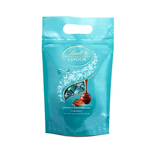 Lindor Salted Caramel, 1 kg Beutel, ca. 80 Lindt Schokoladen Kugeln von Lindt