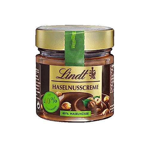 Lindt Schokolade - Brotaufstrich Haselnusscreme | 220 g | Haselnuss Brotaufstrich im Glas mit aromatischem Kakao und 40 % gerösteten Haselnüssen | Schokoladen-Brotaufstrich| Schokoladengeschenk von Lindt