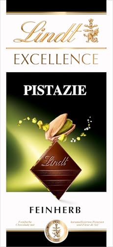 Lindt EXCELLENCE Pistazie - Feinherbe Schokolade | 100g Tafel | Mit Pistazie | Intensiver Kakao-Geschmack | Dunkle Schokolade von Lindt