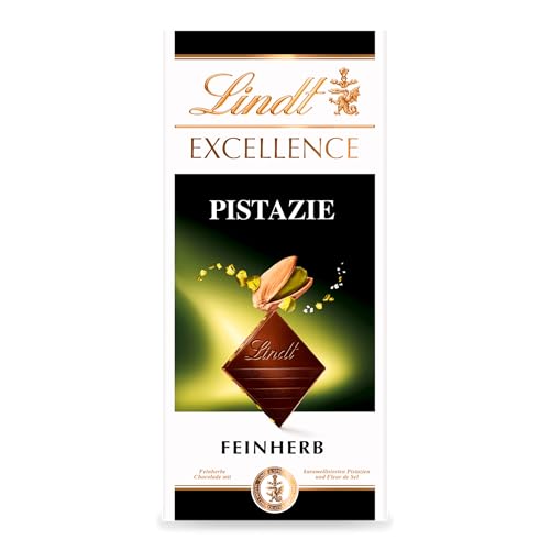 Lindt EXCELLENCE Pistazie - Feinherbe Schokolade | 100g Tafel | Mit Pistazie | Intensiver Kakao-Geschmack | Dunkle Schokolade von Lindt