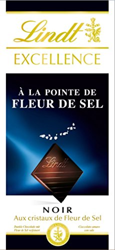 Lindt Exzellenz Tablet Schwarze Schokolade Fleur de sel - 100 g - 5-Packung tabletten von Lindt