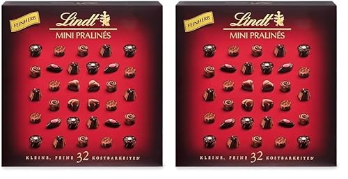 Lindt Feinherbe Mini Pralinés Noirs | 163 g | Dunkle Schokolade | 32 Pralinen | Kleines Schokoladengeschenk oder Pralinengeschenk (Packung mit 2) von Lindt