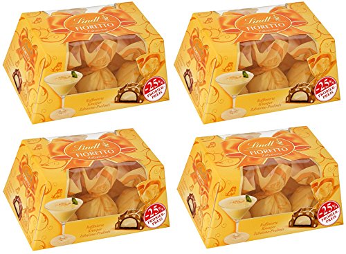 Lindt Fioretto Präsent, Promotion, Pralinés mit luftig-leichter Zabaione-Trüffel-Füllung, 4er Pack (4 x 138 g) von Lindt