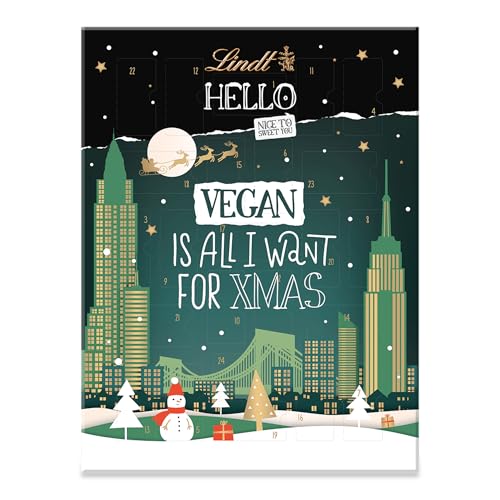 Lindt HELLO Adventskalender Vegan | 228g | Mischung veganer Produkte aus dem HELLO Sortiment | Adventskalender | Schokoladengeschenk | Schokolade für die Weihnachtszeit von Lindt