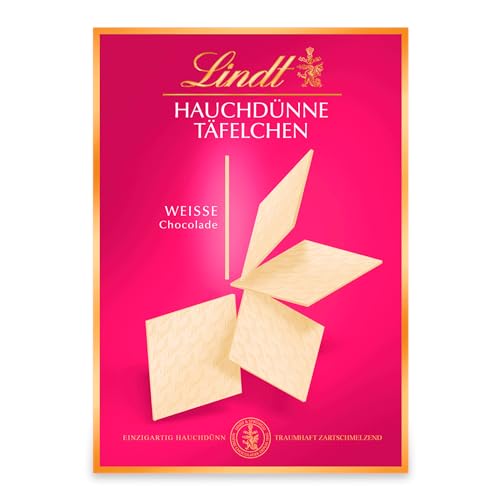 Lindt Hauchdünne Täfelchen, Weiß, 125 g von Lindt