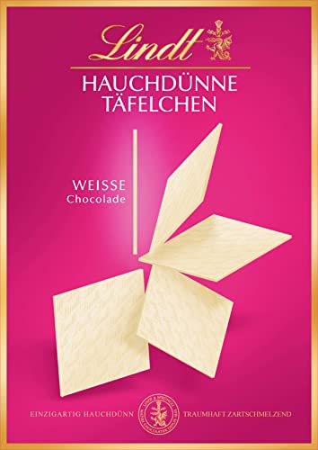 Lindt Hauchdünne Täfelchen, Weiß, 125 g von Lindt