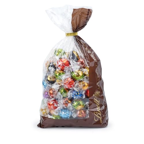 Lindt Schokolade LINDOR Mischung | 1371 g | Ca. 109 Kugeln: Milch, 70 %, Milk&White, Stracciatella, Weiß, Nuss, Matcha, Feinherb, Salted Caramel, Pistazie | Schokoladengeschenk von Lindt