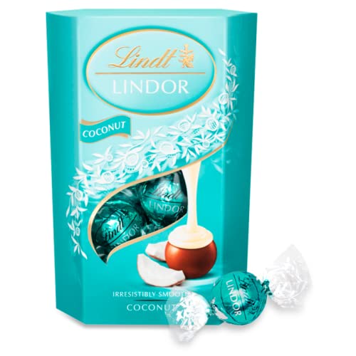 Lindt Lindor Kokosnuss, unwiderstehlich glatte Schokolade, 200 g von Lindt