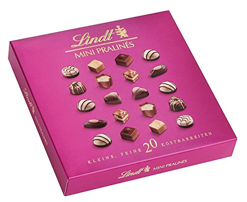 Lindt Mini Pralinés, Blaue Edition, 20 kleine Kostbarkeiten, glutenfrei, 100 g von Lindt