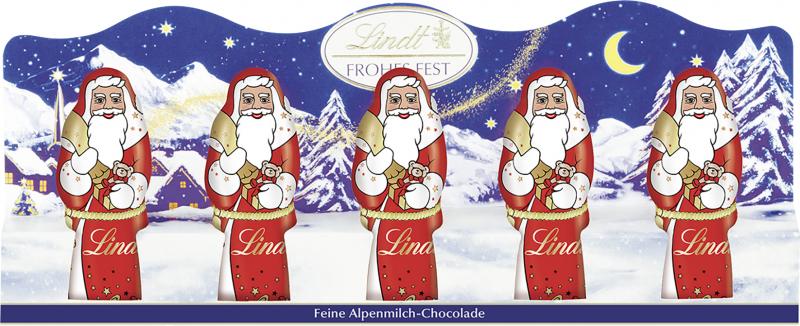 Lindt Mini-Weihnachtsmänner Vollmilch von Lindt