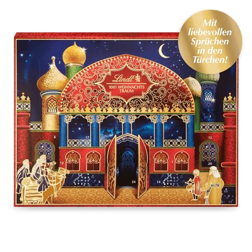 Lindt Schokolade 1001 Weihnachts-Traum Adventskalender 2024 | 281 g | verschiedene Pralinen- und Milchschokoladen-Überraschungen | Schokolade für die Weihnachtszeit | Schokoladen-Geschenk von Lindt