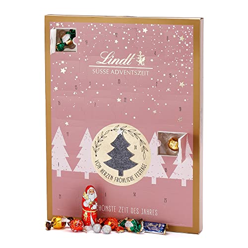 Lindt Schokolade Adventskalender Filz Edition 2023 | 275 g | Adventskalender mit Filzapplikation und süßen Überraschungen hinter 24 Türchen | Schokoladen-Geschenk | Weihnachtsschokolade von Lindt