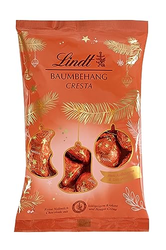 Lindt Schokolade Baumbehang Cresta | 200g | Vollmilchkugeln für die Weihnachtszeit mit Krokant und Nougat Füllung zum Aufhängen und Dekorieren | Geschenk zu Weihnachten | Schokoladengeschenk von Lindt