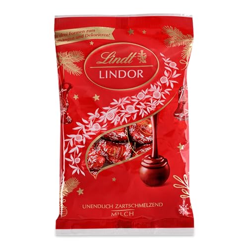 Lindt Schokolade Baumbehang LINDOR | 200 g | LINOR Kugeln für die Weihnachtszeit mit zartschmelzender Füllung zum Aufhängen und Dekorieren | Pralinengeschenk | Schokoladengeschenk von Lindt