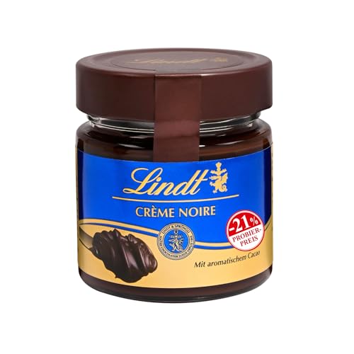 Lindt Schokolade - Brotaufstrich Crème Noir, Promotion | 220 g | Feinherber Kakaocrème Brotaufstrich mit aromatischem Kakao | Schokoladen-Brotaufstrich| Schokoladengeschenk | dunkle Schokolade von Lindt