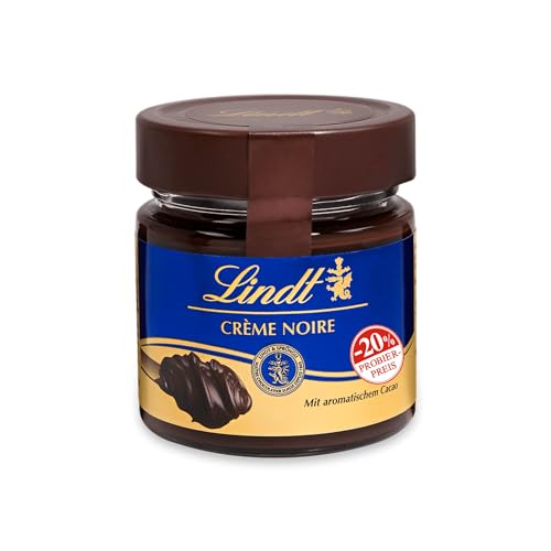 Lindt Schokolade - Brotaufstrich Crème Noir, Promotion | 220 g | Feinherber Kakaocrème Brotaufstrich mit aromatischem Kakao | Schokoladen-Brotaufstrich| Schokoladengeschenk | dunkle Schokolade von Lindt