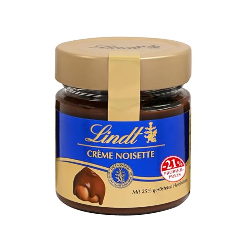 Lindt Schokolade - Brotaufstrich Crème Noisette, Promotion | 220 g | Haselnusscrème mit aromatischem Kakao und 25% gerösteten Haselnüssen | Schokoladengeschenk von Lindt